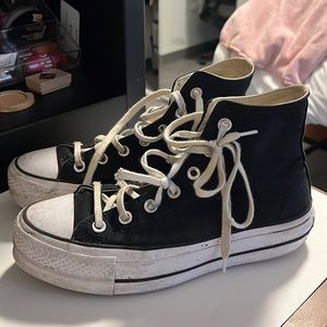 Black High Top Platform Converse